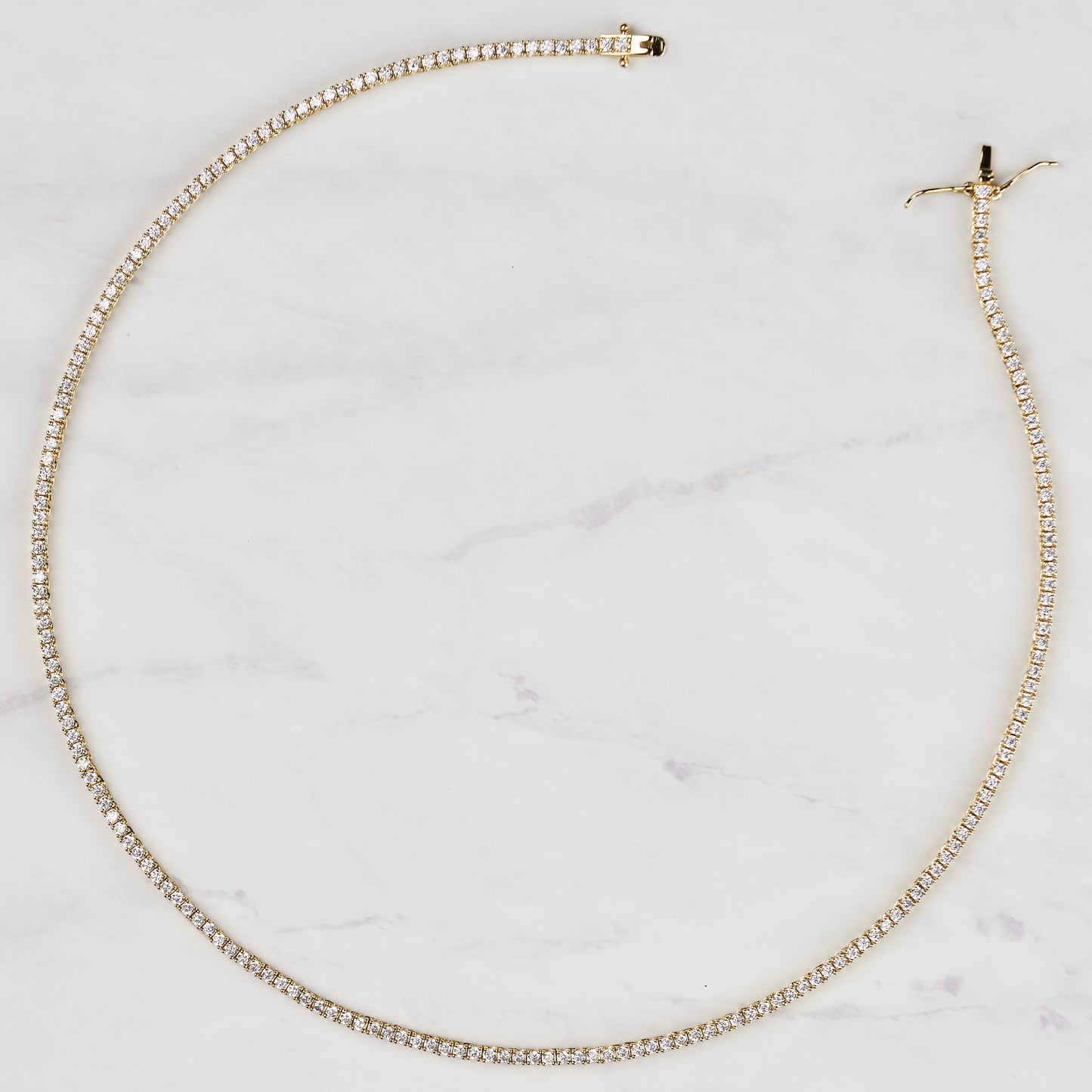 Heirloom Tennis Necklace in Gold - 2mm