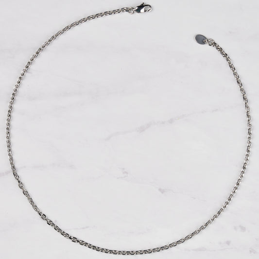 Charlotte Necklace in White Gold - 3mm