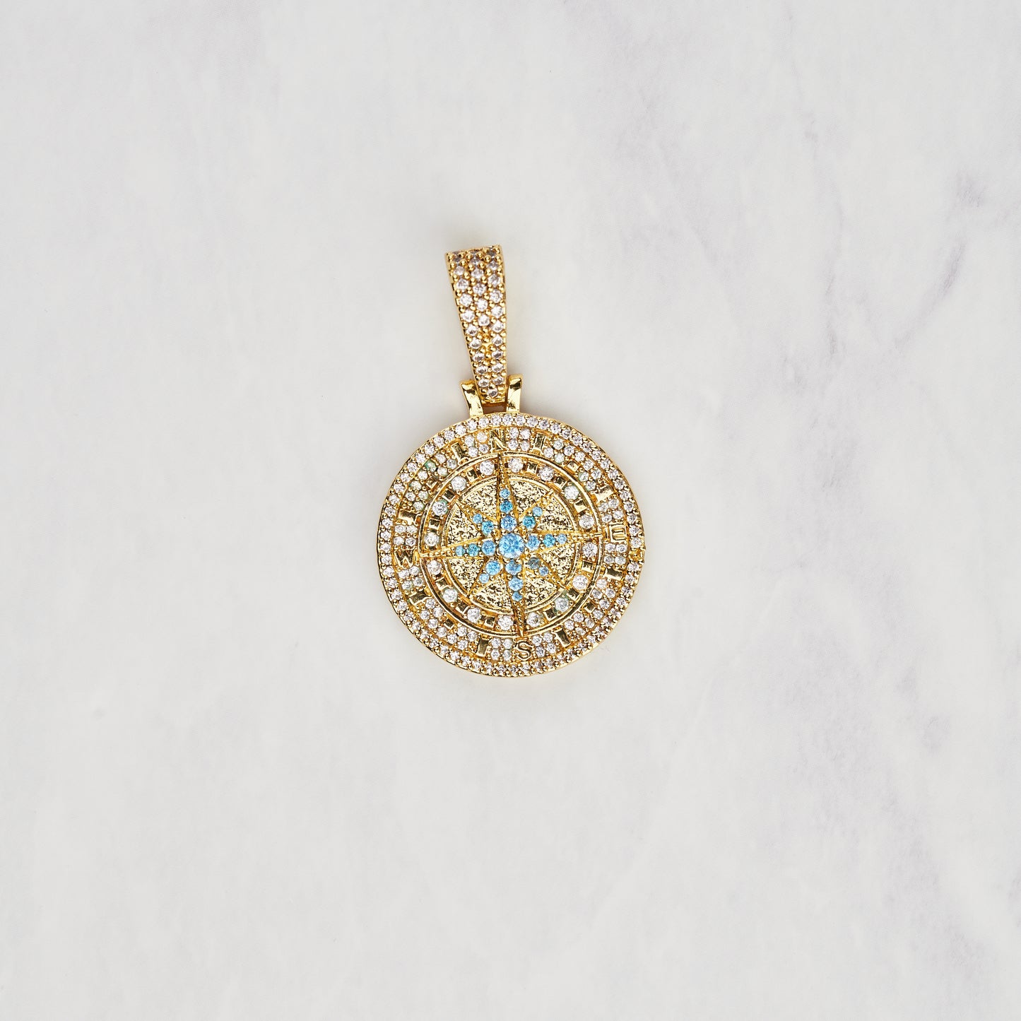 Symphony Compass Pendant in Gold
