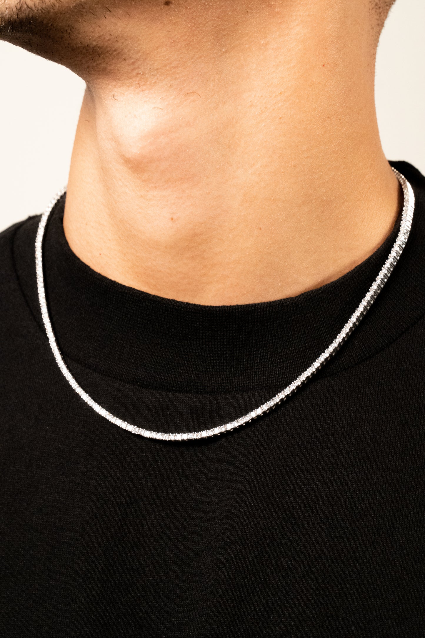 Heirloom Tennis Necklace in White Gold - 2mm
