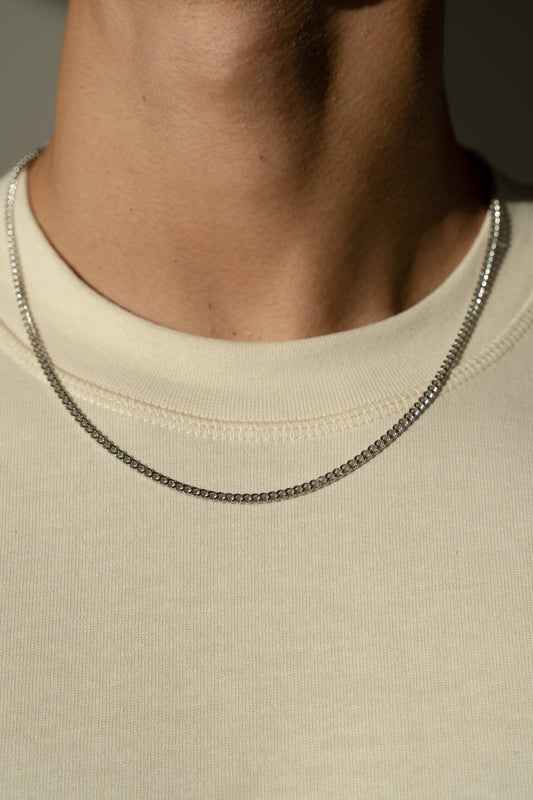 Eleanor Necklace in White Gold - 3mm