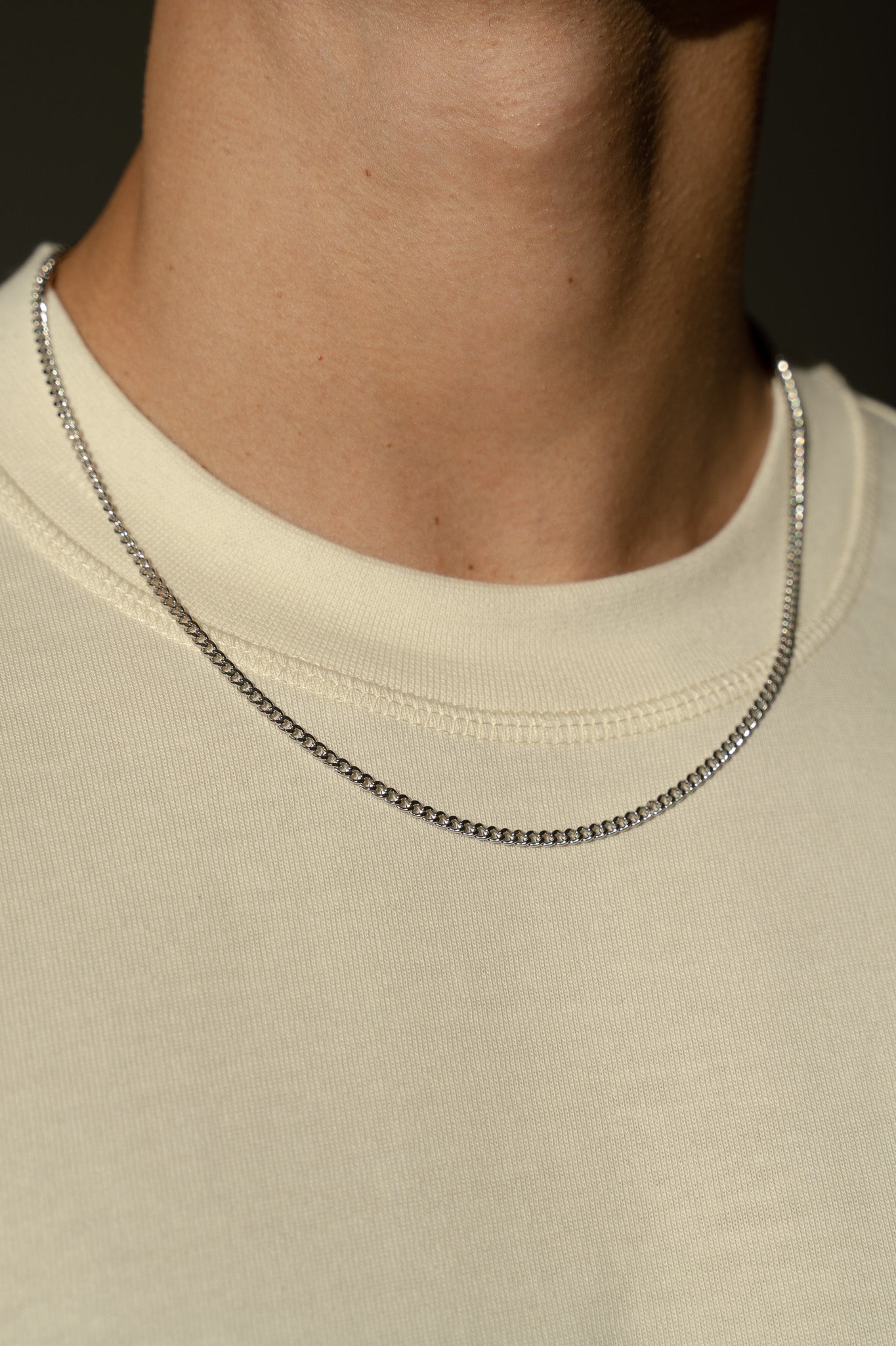 Eleanor Necklace in White Gold - 3mm