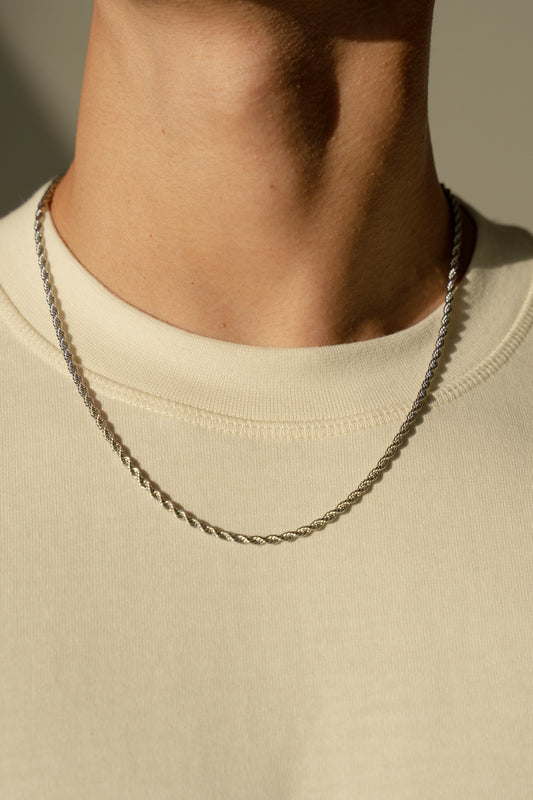 Harrington Necklace in White Gold - 3mm